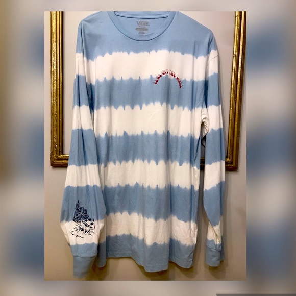 Vans Other - Vans In The Clouds Blue & White Tie Dye Long Sleeve T-Shirt Mens Large